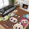 Anti‑Slip Crystal Velvet Floor Rug, Labubu Design Carpet for Indoor Living Bedroom Home Decoration