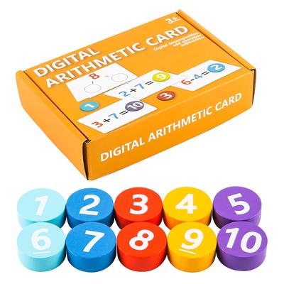 Digital Cognition Enlightenment Addition And Subtraction Training Teaching Aids Set Wooden Learning Toys