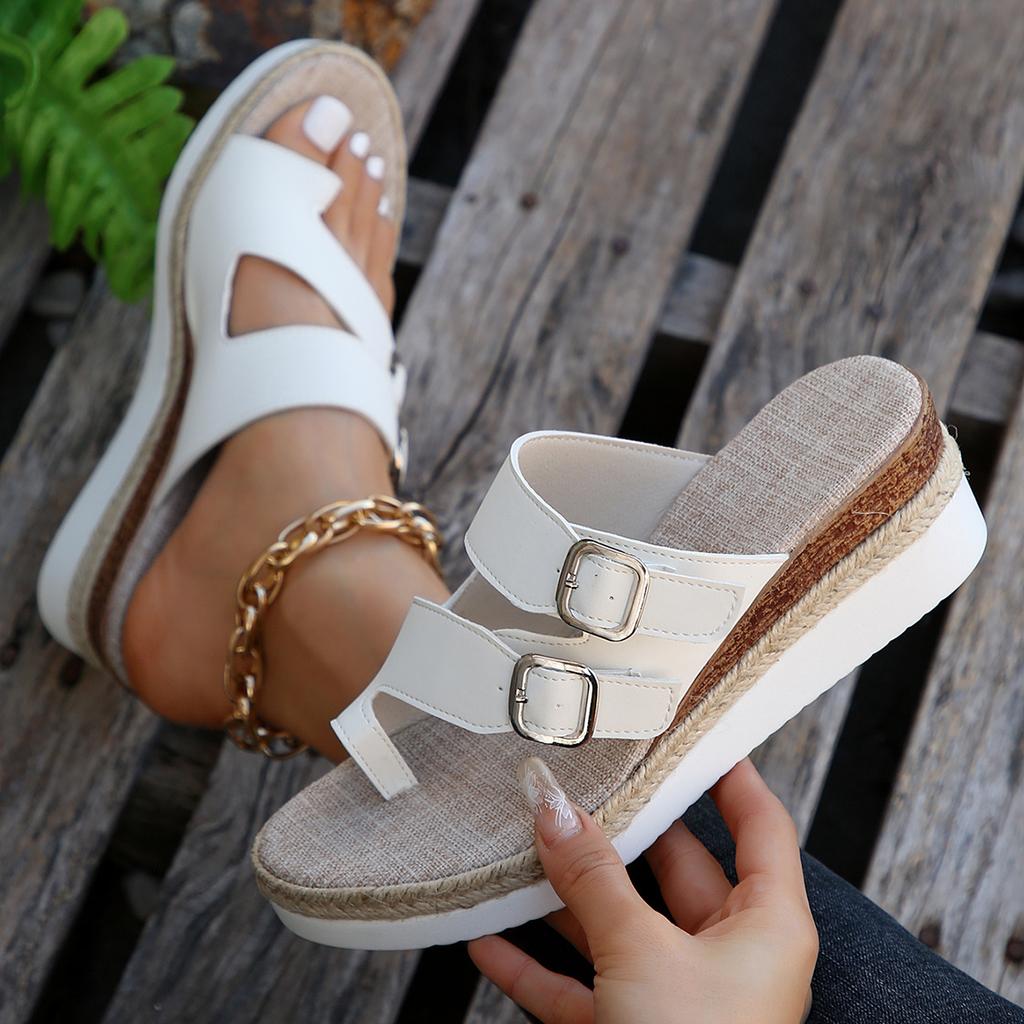 Fashion Women's Platform Wedge Sandals, Summer Women's Slippers, Outdoor Beach Casual Shoes, Durable, Non Slip Luxury Shoes