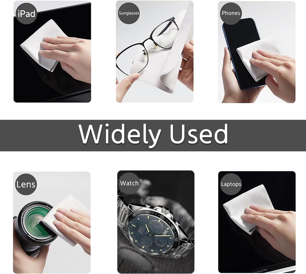 Double Suede Polishing Cloth Screen Cleaner Wiper for MacBook Screen IPad IPhone Apple Watch Display Cleaning Supplies
