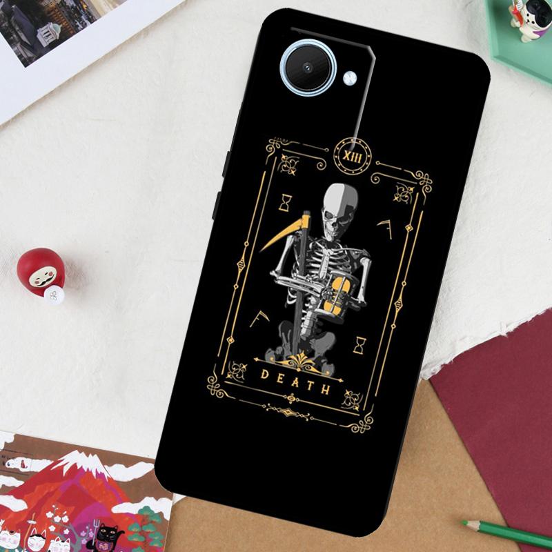 Death Tarot For Realme GT 7 Pro GT 6 5 6T 10 11 12 13 14 Pro Plus C61 C53 C51 C21Y C25S C75 C55 C67 Case