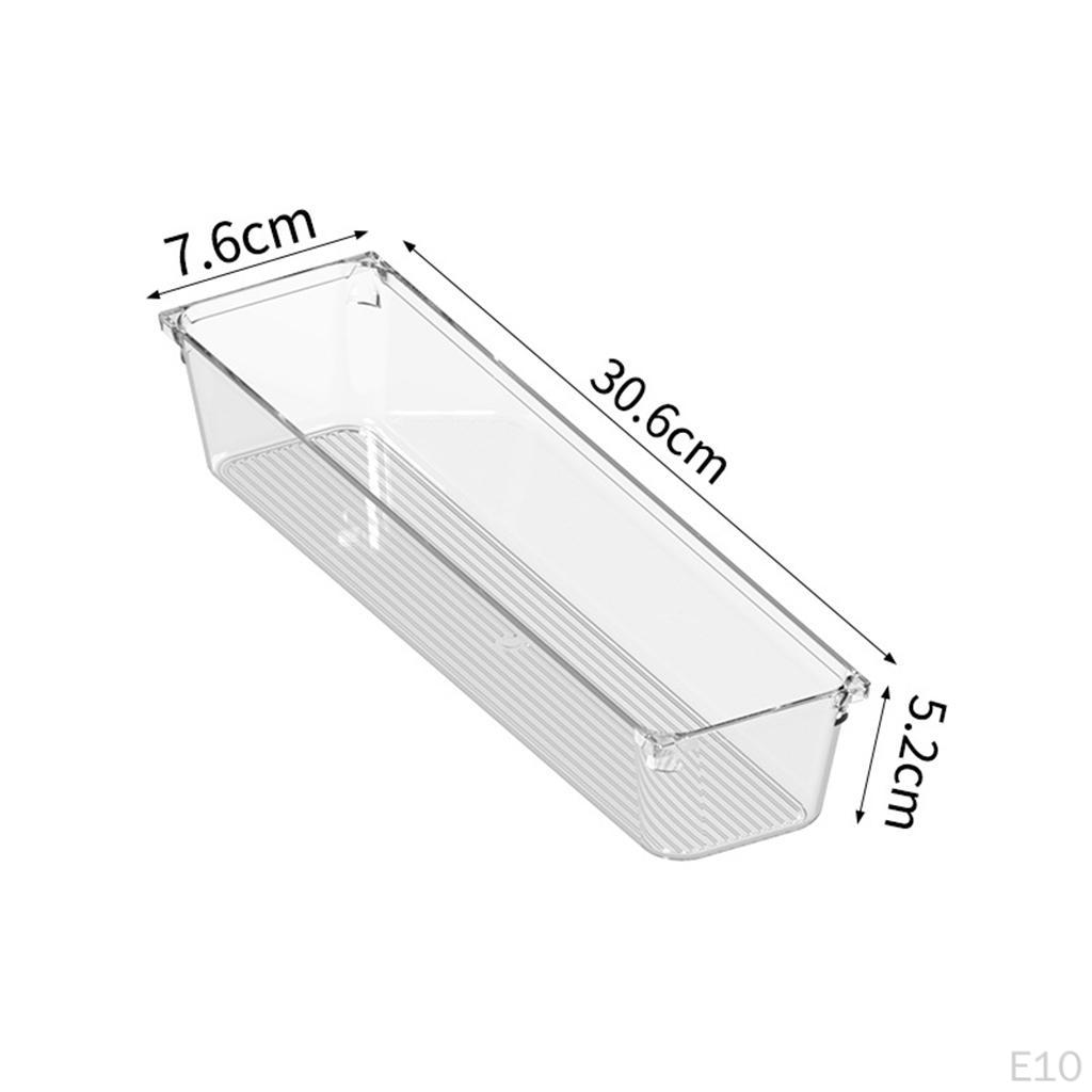 Clear Desk Drawer Organizer Cabinet Wardrobe Vanity Cosmetics Stationery Sundries Compartment