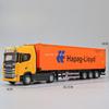 1:50 Alloy Heavy Trucks Toys Models Cars Container Vehicles Light Music Miniature Transport Car Rubber Tires Kids Gifts