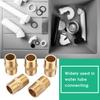 1 2  Brass Pipe Fitting Hex Nipple Water Tube Connecting Accessories (5pcs)