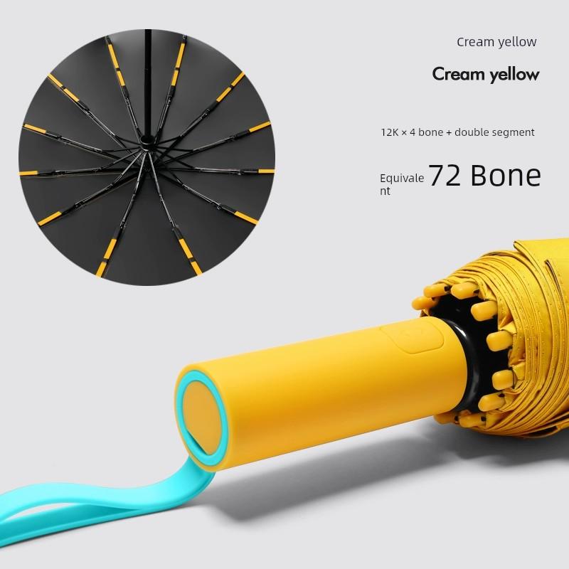 32-Bone Typhoon-Proof Automatic Umbrella Men's Large Strong Wind-Resistant Rainstorm Dedicated Umbrella Rain-Proof Dual-Use Female Folding Umbrella