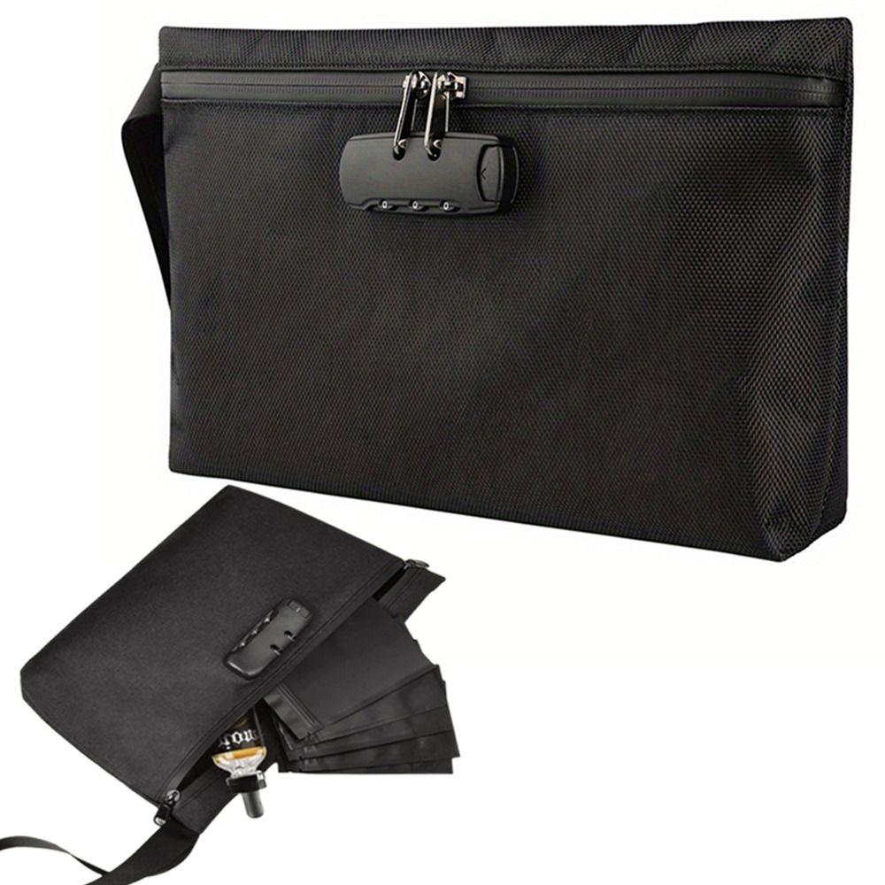 Combination Lock Smell Isolation Case Carbon Lined Travel Medicine Box  Camping