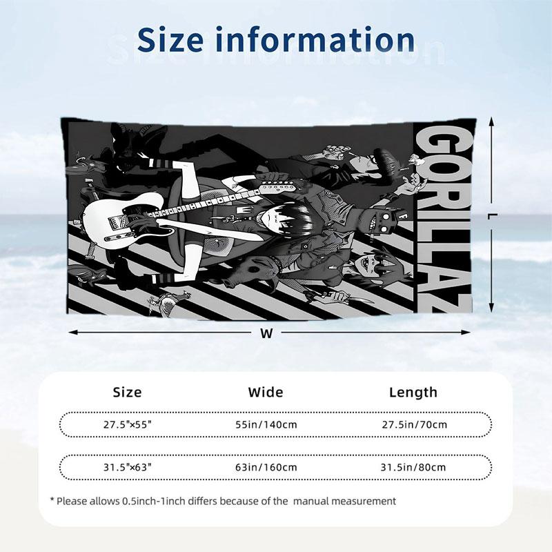 Large Beach Towel Quick Dry Absorbent Towel For Beach IndoorGorillaz