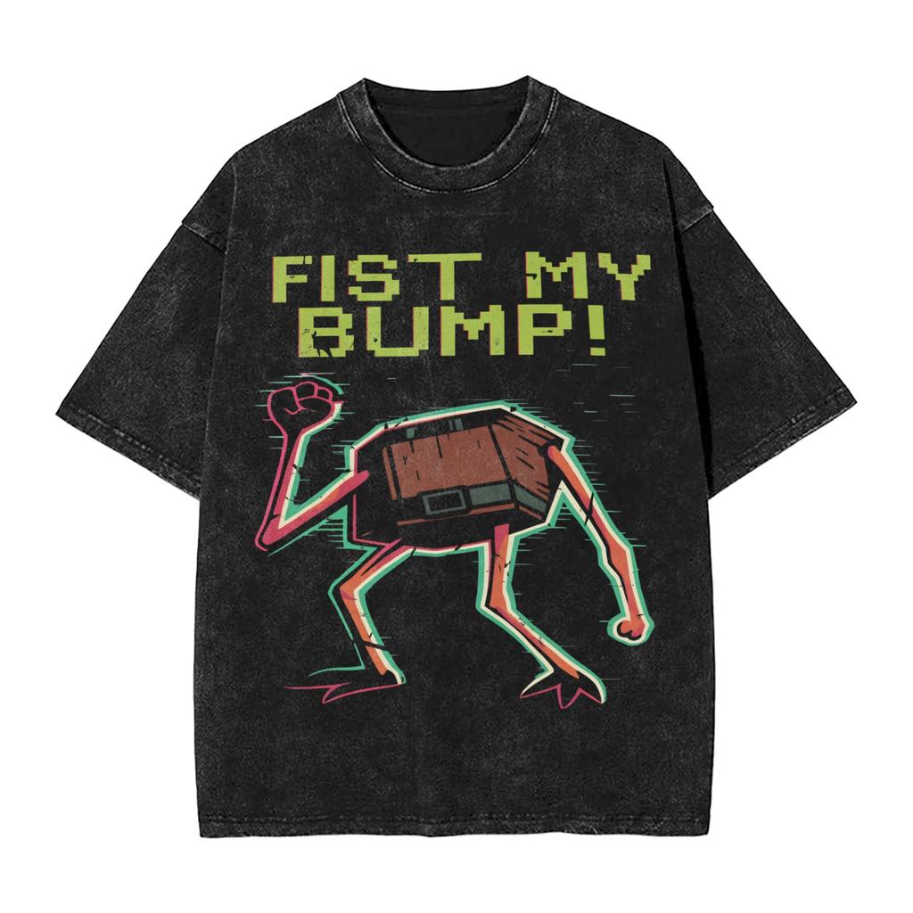 Fist My Bump 2026 Washed Tshirt Men Project Hail Mary Streetwear Cotton T Shirts Beach O Neck Harajuku Tee Shirt Plus Size Tops
