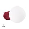 Modern Wall Sconce Burgundy Fluted Body White Glass Ball For Bathroom Hallway 1Xg9 8W Ip44 Halo Sollux Lighting