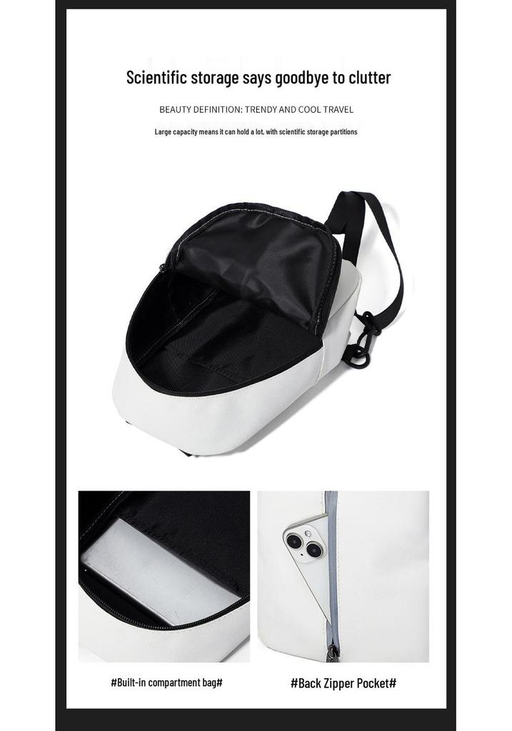 Men's Minimalist Streetwear Chest Bag: Perfect for Commute, Work, Travel, Casual, and Sports - Versatile Single Shoulder Bag
