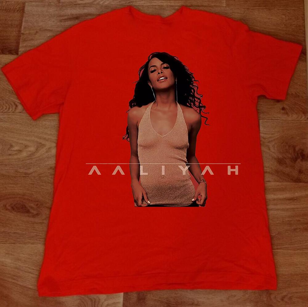 Aaliyah Aaliyah Red T Shirt Tee Black Size S-5XL Unisex T-Shirt L