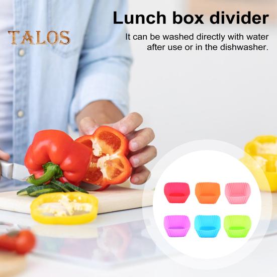 40 Pcs Lunch Box Dividers Set Reusable Silicone Cupcake Liners Baking Muffin Cups Heat Resistant Divider Cups for Lunchbox Bento Box