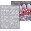 Fashion French 3D Simplified Line Nail Art Stickers Irregular Line Press On Nails Decals Manicure Decorations Diy