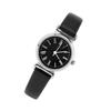Exquisite Small Simple Fashion Women Dress Watch Retro Leather Mini Wristwatch (Black Dial)