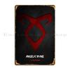 The Angelic Rune Metal Plaque Poster Party Plates Living Room Designer Wall Decor Mural Tin Sign Poster