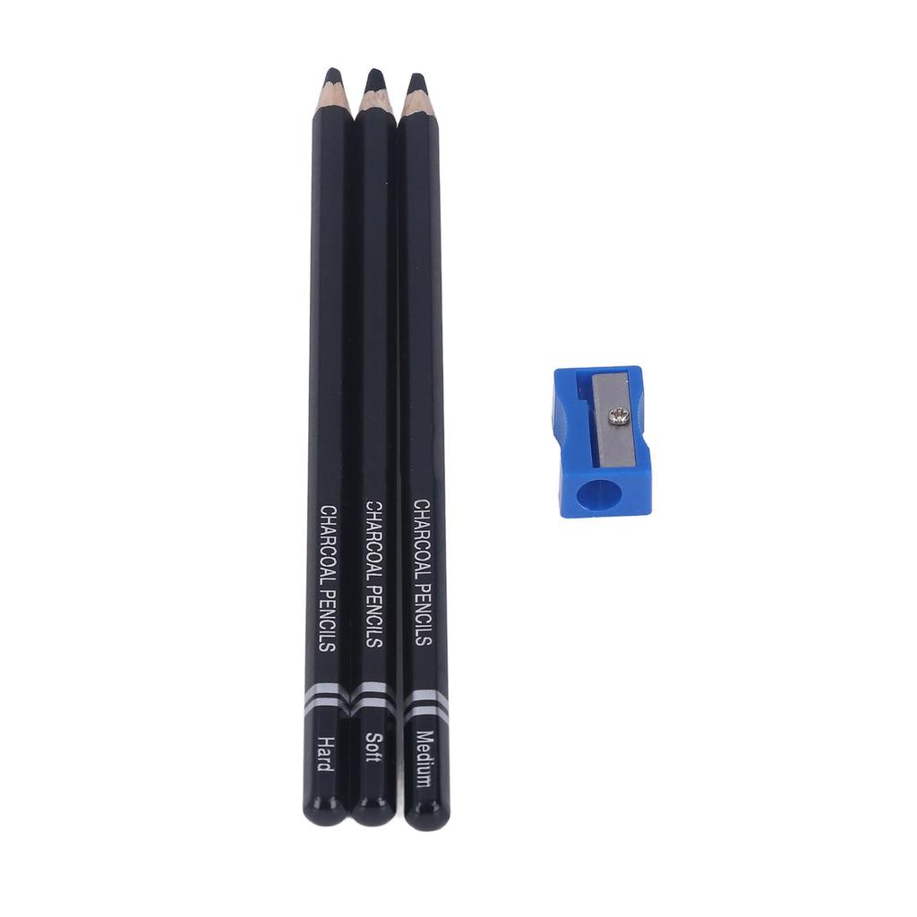 Sketch Pencil Kit 3pcs Graphite Carbon Detail Drawing Structured Sketching Art Pencils for Art