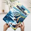 San Francisco Coastline Travel Poster Customized Vintage Metal Signs Wall Art Retro Tin Plaque for Gaming Room Decoration Decor