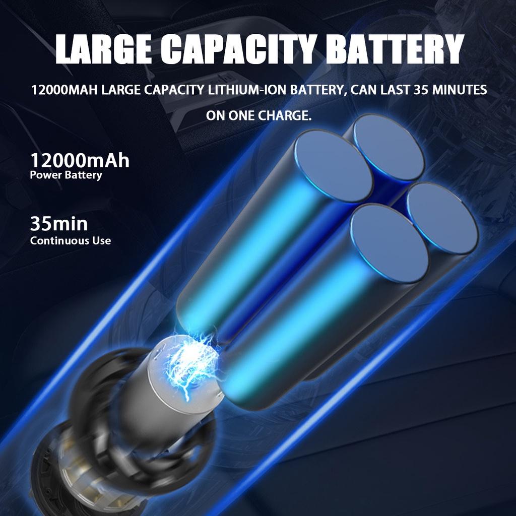 10 000 Pa 12 000 mAh 800 W ruční bezdrátový vysavač do auta Výkonný cyklónový vysavač Dobíjecí mokro-suchý auto Home