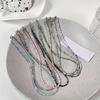 Colar de Contas Encantador de Cores Mistas para Meninas Choker Casual de Resina, Presente Perfeito