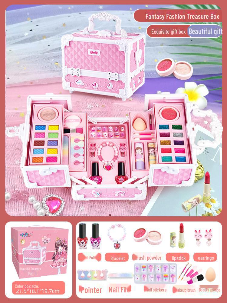 "Princess Makeup Box: Children's Pretend Play Cosmetic Set for Girls – Perfect Gift for Dress-Up"