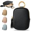 Compact Coin Purse for Women and Men, Headphone Case, Leather Key Case with Key Ring, Mini Wallet, Easy To Use, Small Item Holder, Seal Case,