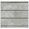Sideboard Concrete Grey 80 x 35 x 76 cm Wood Based Material