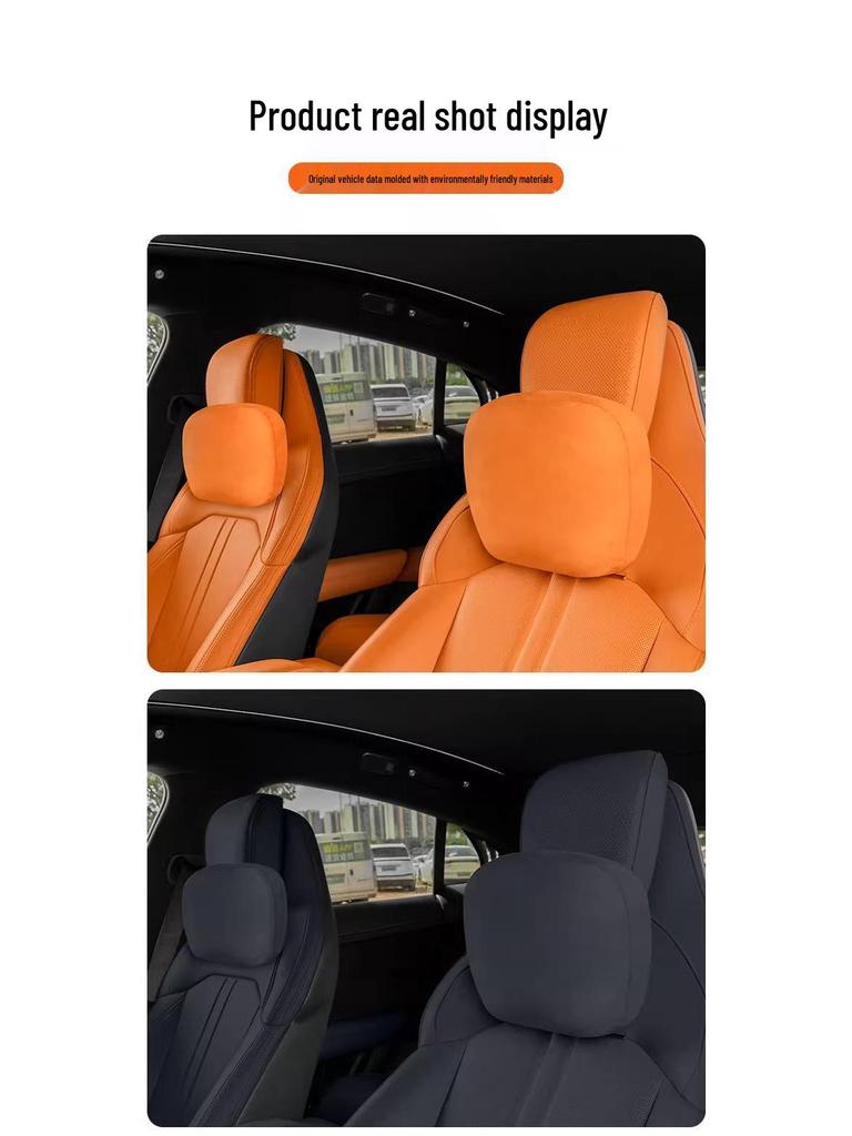 YU7 Seat Magnetic Suede Headrest: Breathable, Comfortable Automotive Head Support