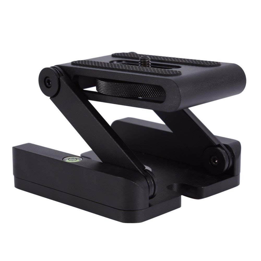 PCATEC Aluminum Pan Head for Folding Pan Head with Quick Release Plate and Tilt Compatible with Olympus DSLR Sliding Track Tripod and Level