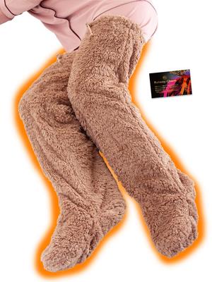 Warm Leg Warmers with a Special Boa Long Foot Foot Healthy Ankle Cold Extra Cold Weather Includes RC Sticker [NEIGHBOR CLOWN] Material, Lining,