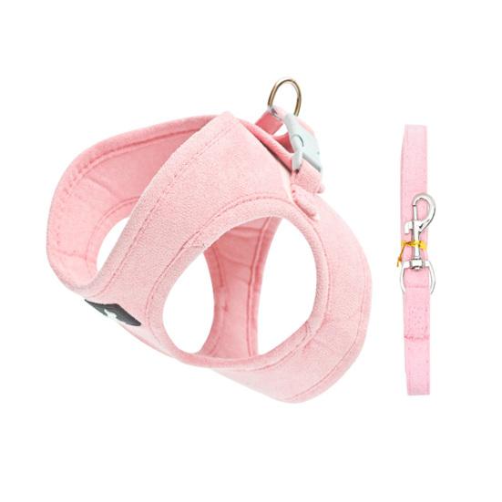 suede dog harness