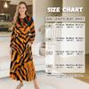 Long Sleeve Casual Midi Dress Ladies Patchwork Hem Loose Dress