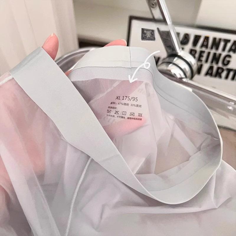 Men's Transparent Underwear Is Soft Comfortable Breathable Mesh Woven Elastic Waistband Quick Drying Casual Sexy Transparent Underwear