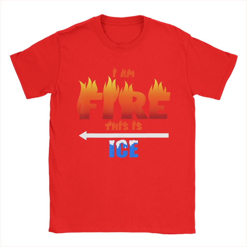 Funny Ice and Fire Costume Halloween () Cotton T Shirt For Unisex Summer Streetwear T Shirts O Neck Harajuku Tee Shirt