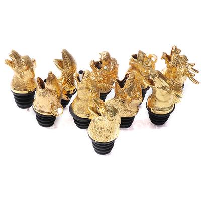 1 pezzo in lega di zinco testa di animali versatore di vino tappi per bottiglie di vino aeratori per vino regalo