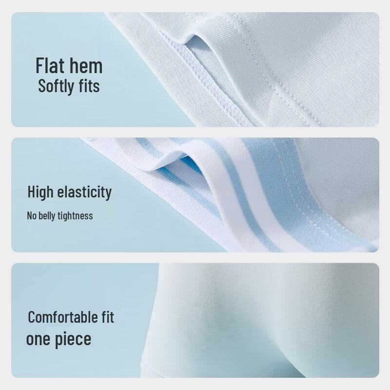 City Beauty 95% Baumwolle aus Xinjiang Herren-Boxershorts für Teenager (4 Packung)