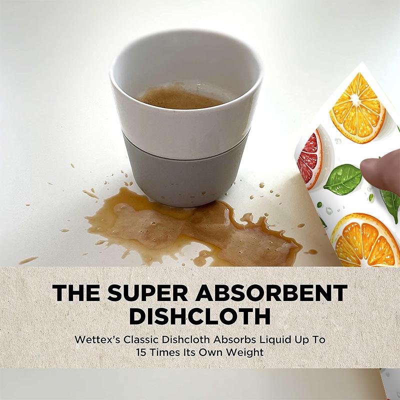 6Pcs Kitchen Swedish Dishcloths Eco-Friendly Reusable Dish Towels Absorbent Biodegradable Cleaning Wipe Soft Washable Dish Rags