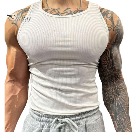 

Мужской летний жилет без рукавов, приталенный однотонный, мягкий, эластичный, с круглым вырезом, впитывающий пот, быстросохнущий, повседневный, для фитнеса, тренажерного зала, мужская майка M белый