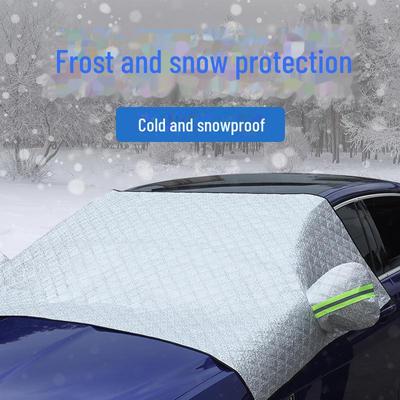 Car Snow Shield Half Cover: Thickened Anti-Frost & Anti-Snow Shields Front Windshield from Freezing.