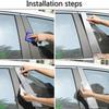 6pcs/set Pillar Posts Trim Cover Stickers Car Exterior Window B-Pillar Decoration Vinyl For Mercedes Benz A Class W176 5-Door Hatchback 2013-2018