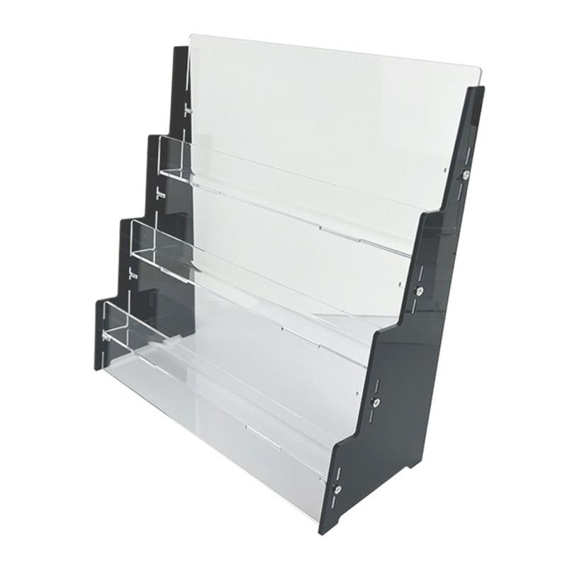 Acrylic 3 Tiers Trading Card Display Stand Clear Graded Card Holder for Collectors Space Saving Sports Memorabilia Rack