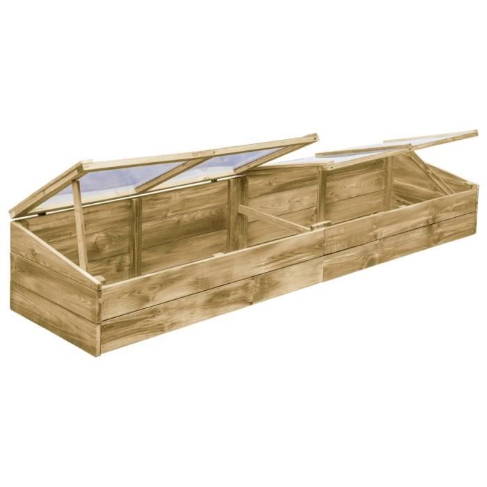VidaXL Serres 2 pcs Bois de pin imprégné 200x50x35 cm