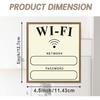 WiFi Sign,2 Pack Magnetic WiFi Password Sign,Airbnb Essentials for Hosts,Guests,Home,Business,Airbnb (4.5 * 5inch,Elegant Design)