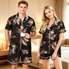 Halloween-Schlafanzug-Set für Paare, Bequeme bedruckte Nachtwäsche für Feiertags-Loungewear