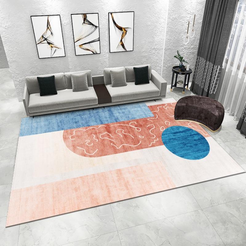 

Мінімалізм Великий Нековзний Килим Водонепроникний Великий Килим для Вітальні Спальні Домашнього Декору Легко Чиститься Міцний Килимок для Підлоги для Приміщень 80X120CM
