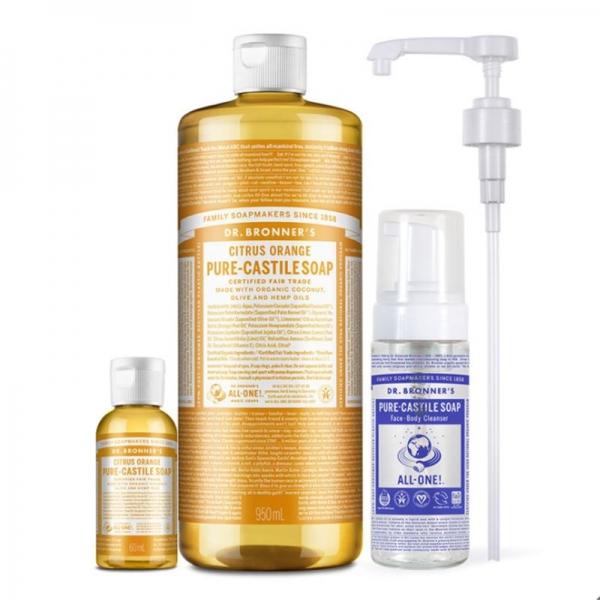 

Очищающее мыло Dr Bronners Castile 950 мл 60 мл CITRUS Korea Beauty Cosmetic