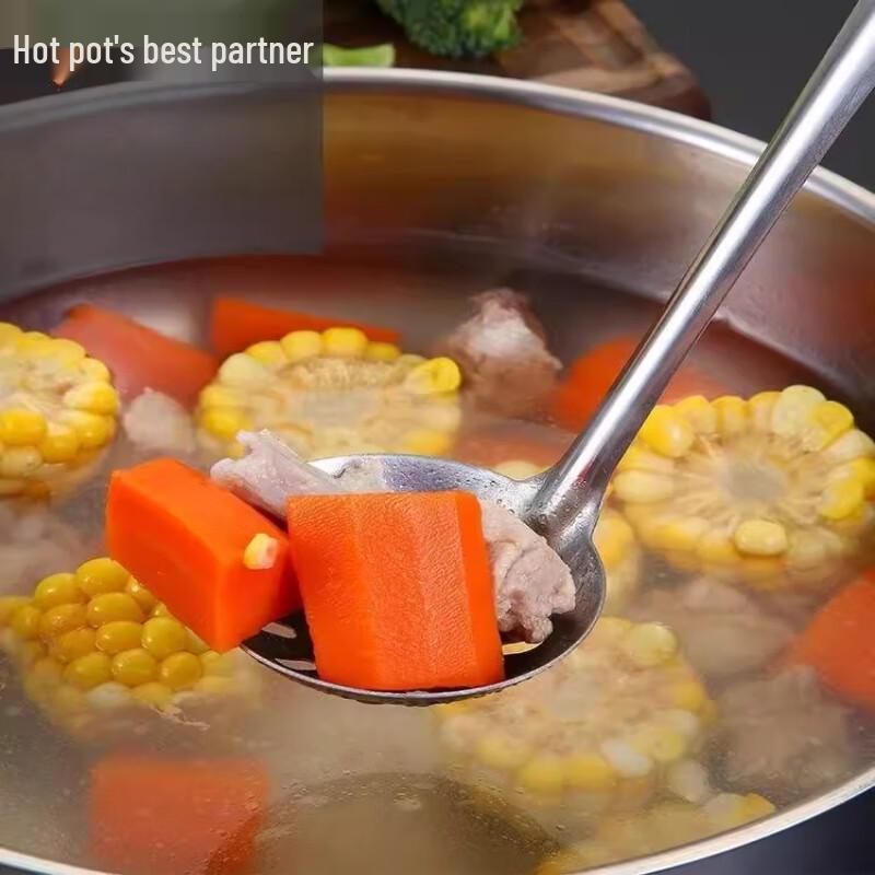 Jingyuheng Thickened Stainless Steel Long Handle Hotpot Spoon