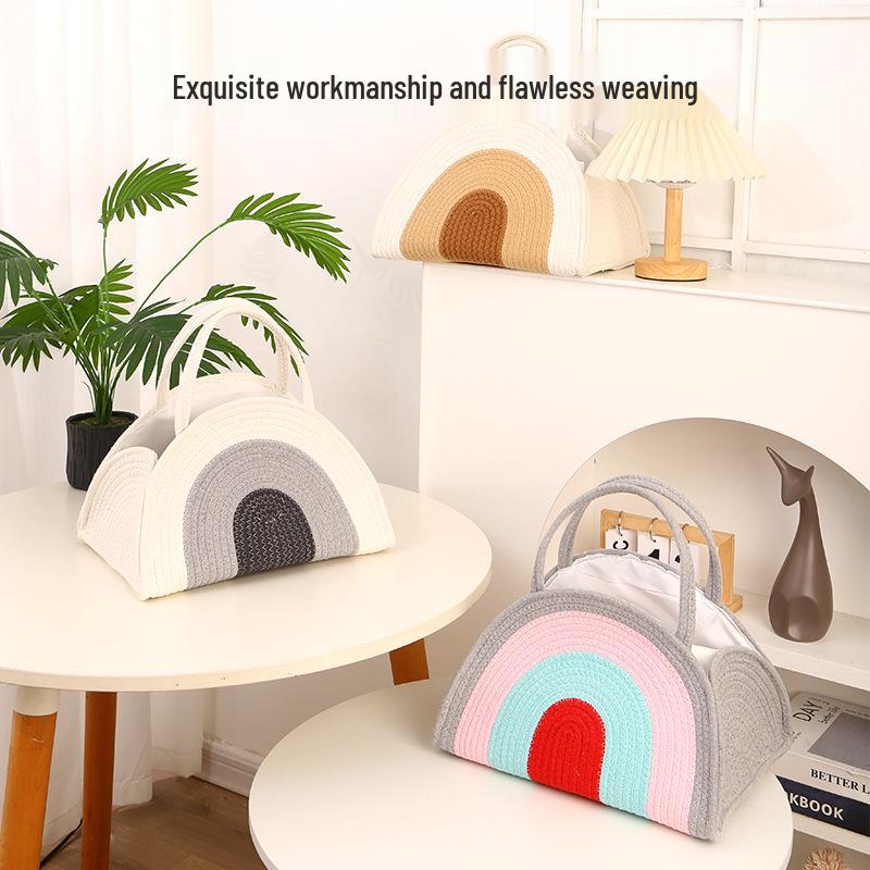 Cotton Rope Woven Tote Baby Diaper & Storage Bag