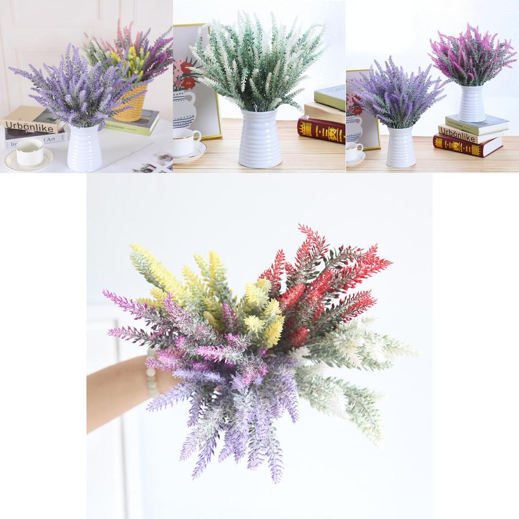 Flocked Lavender Artificial Blooms With 36cm Height For Wedding Venue Decoration And Photography