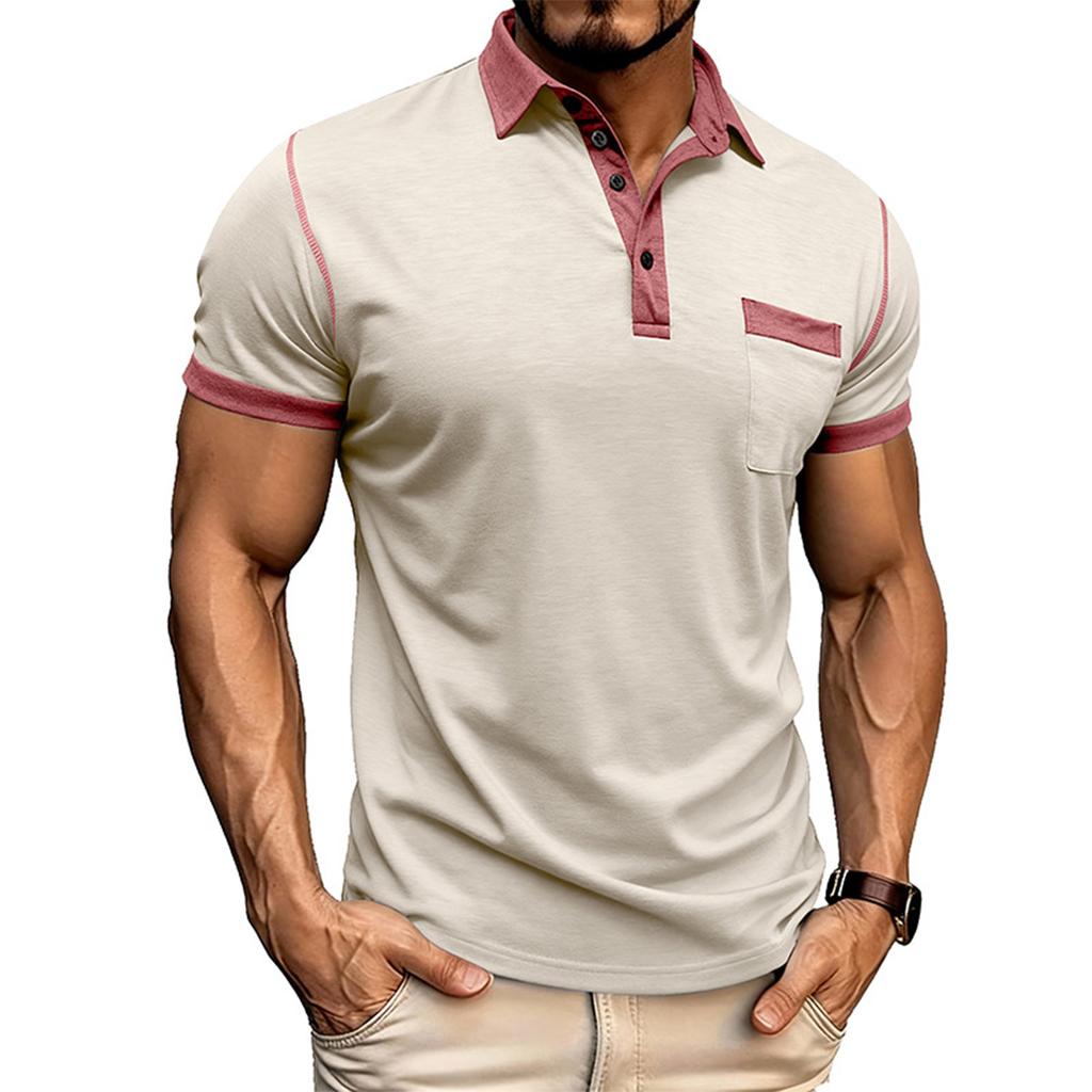 Men's Casual Button-Down Collar Short-Sleeve Shirt