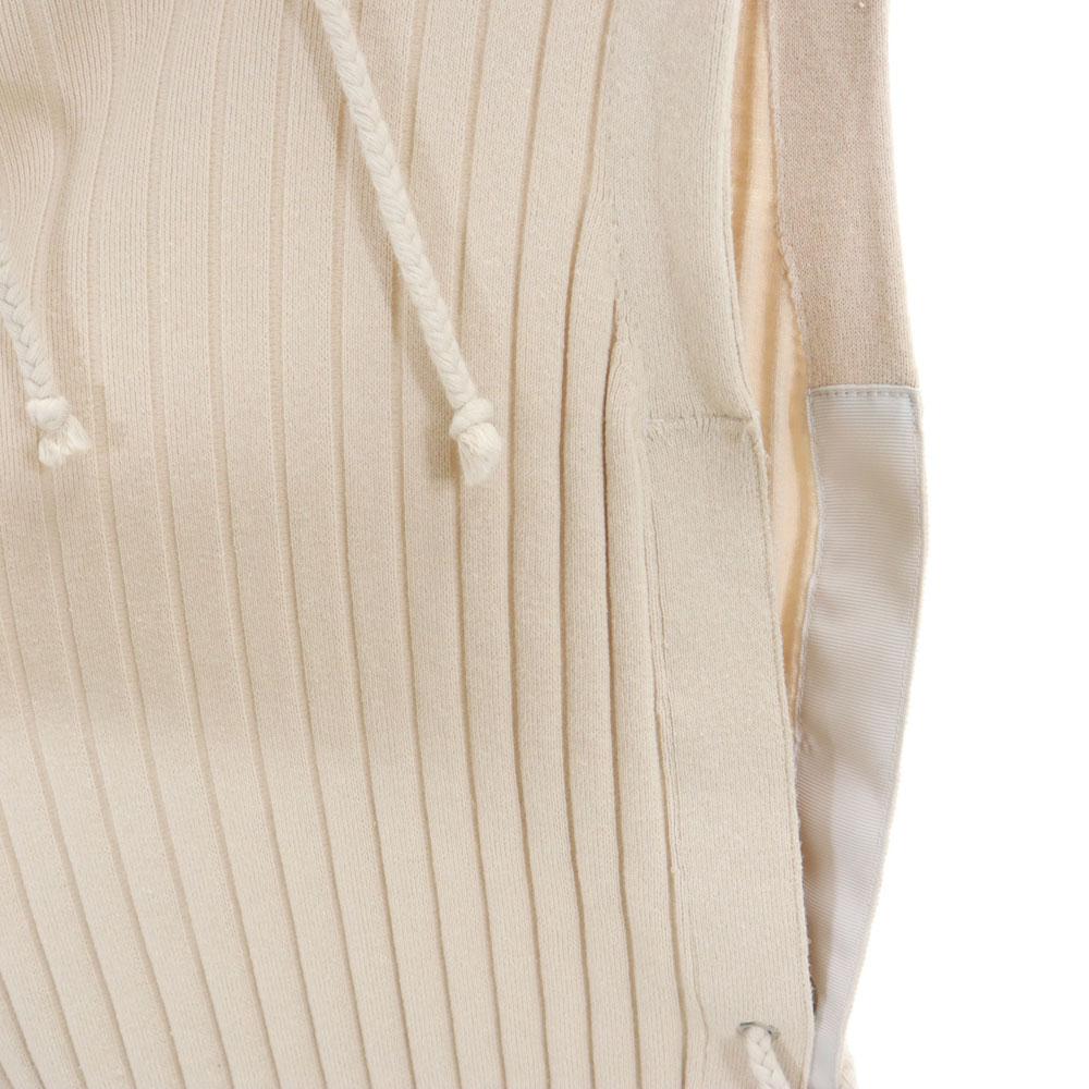 AMERI UNDRESSED Linen Blend No Sleeve Rib Knit Long Dress Beige Women Used